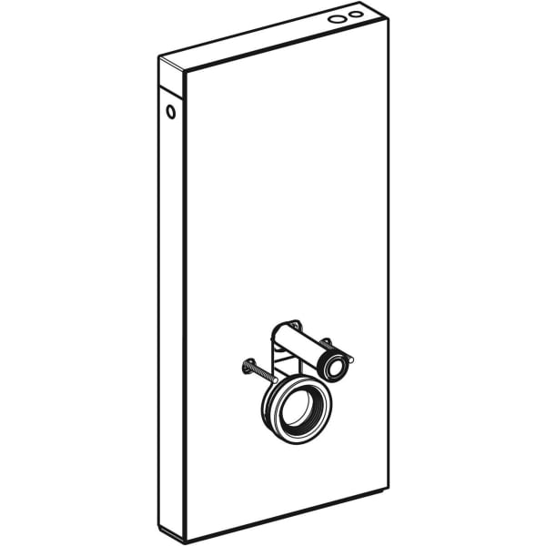 GEBERIT Monolith Plus sanitární modul pro závěsné WC, 101 cm, skleněný čelní panel #131.222.SJ.7 - Čelní panel: černé sklo Boční panel: Hliníkový černý chrom