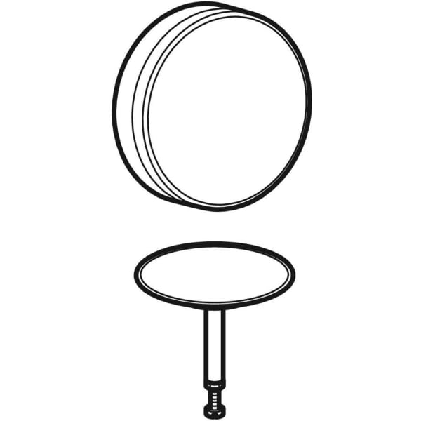 GEBERIT Souprava pro kompletaci Geberit Split, d52, pro vanovou odpadní soupravu s otočným ovládáním Černá matná 150.300.14.1