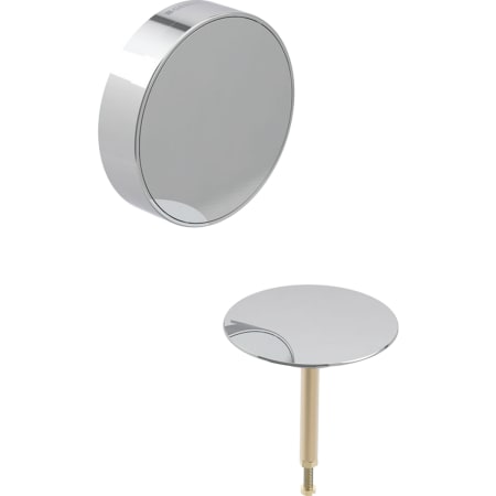 GEBERIT Souprava pro kompletaci Geberit Split, d52, pro vanovou odpadní soupravu s otočným ovládáním Krycí deska: bílá Designový kroužek: pochromovaný lesklý #150.300.KJ.1
