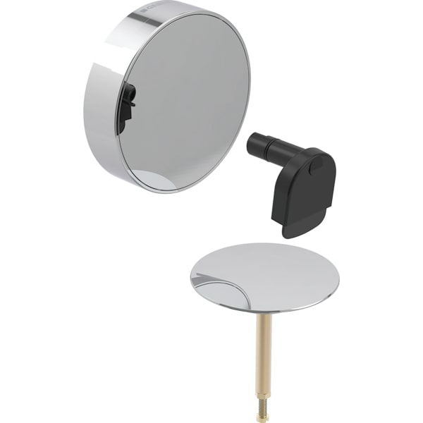 GEBERIT Souprava pro kompletaci Geberit Split, d52, pro vanovou odpadní soupravu s otočným ovládáním a přívodem chrom / Lesklý #150.481.21.1