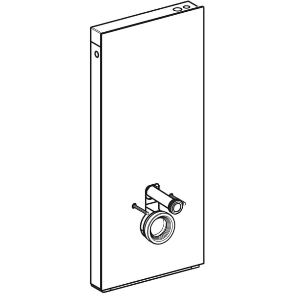 GEBERIT Sanitární modul Geberit Monolith Plus pro závěsné WC, 114 cm, čelní panel ze skla Čelní opláštění: sklo písková šedá Boční opláštění: hliník #131.231.JL.7