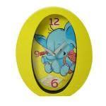 Dětský budík motiv slon, žlutý