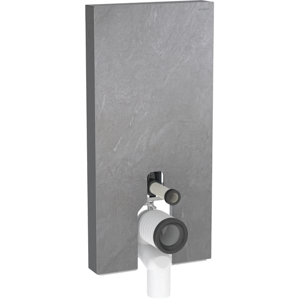 GEBERIT Monolith Plus sanitární modul pro stojící WC, 101 cm, kameninový čelní panel #131.203.00.7 - Čelní panel: kameninový břidlicový vzhled Boční panel: Hliníkové černé chromové provedení