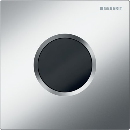 GEBERIT ovládání splachování pisoárů s elektronickým ovládáním splachování, provoz ze sítě, typ 01 krycí deska, kulatý #116.021.46.5 - chrom / matný