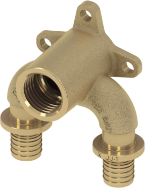 TECE TECEflex U-dvojitá nástěnka, optimalizovaná tlaková ztráta, dim. 20 x 1/2", Si-bronz #708626