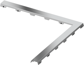TECE Designový rošt TECEdrainline "steel II", nerezová ocel, pro 90° rohový sprchový žlab, leštěný, 900 x 900 mm #610982