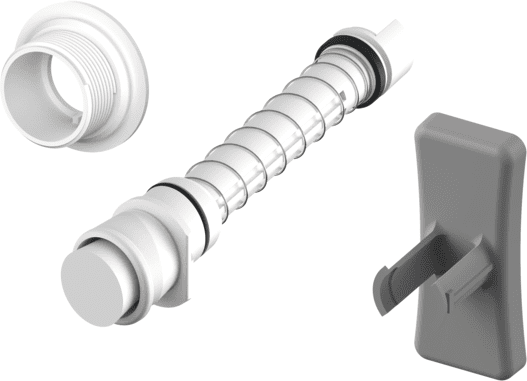 TECE Kompletní sada sprchových tyčí TECE, bílá #9820363