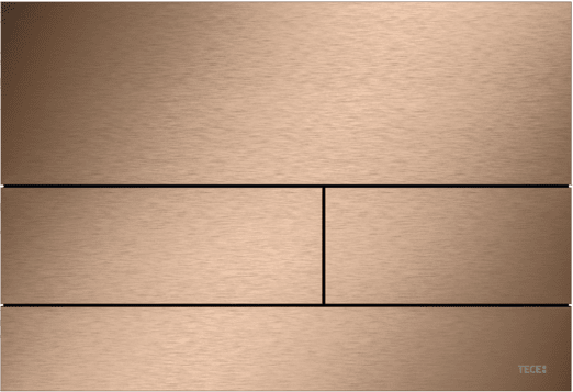 TECE TECEsquare II metal toilet flush plate, brushed red gold, (with anti-fingerprint), dual-flush system 9240848