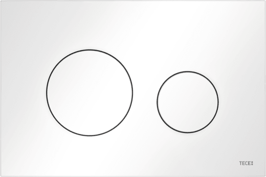 TECE TECEloop plastové dvoumnožstevní ovládací tlačítko pro WC, Lesklá bílá #9240920