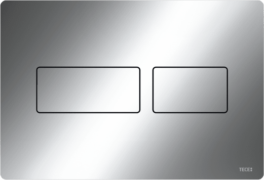 TECE Ovládací tlačítko TECEsolid pro dvoumnožstevní splachování, Lesklý chrom #9240431