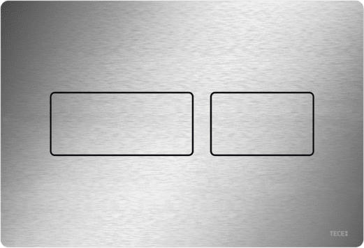 TECE Ovládací tlačítko TECEsolid pro dvoumnožstevní splachování, Kartáčovaná nerezová ocel (s úpravou proti otiskům prstů) #9240434