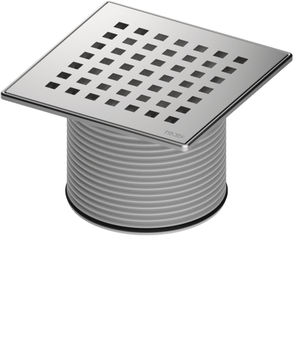 TECE TECEdrainpoint S plastový nástavec, 150 mm, včetně designové mřížky "quadratum" #3660008