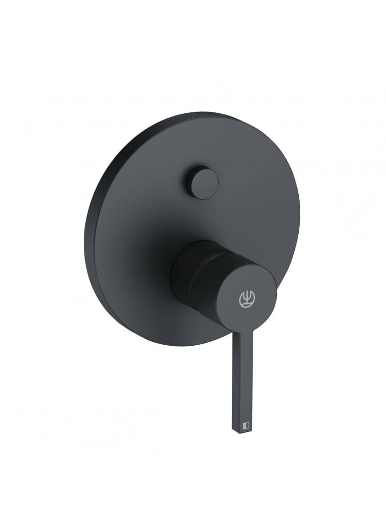 KLUDI Skrytá jednopáková vanová a sprchová baterie PUSH & SWITCH #206593915 - Matná černá
