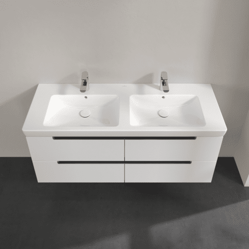 VILLEROY BOCH Subway 2.0 Vanity unit, 4 zásuvky, 1287 x 520 x 449 mm, lesklá bílá #A69910DH, obrázek 4