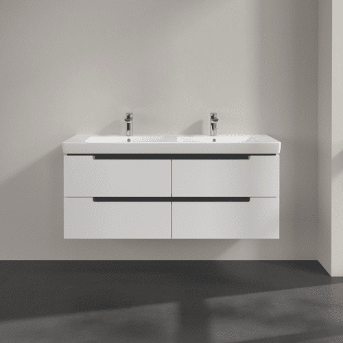 VILLEROY BOCH Subway 2.0 Vanity unit, 4 zásuvky, 1287 x 520 x 449 mm, lesklá bílá #A69910DH, obrázek 3