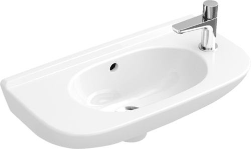 VILLEROY BOCH O.novo Kompaktní umyvadlo, 500 x 250 x 175 mm, bílá Alpine CeramicPlus, s přepadem #536150R1