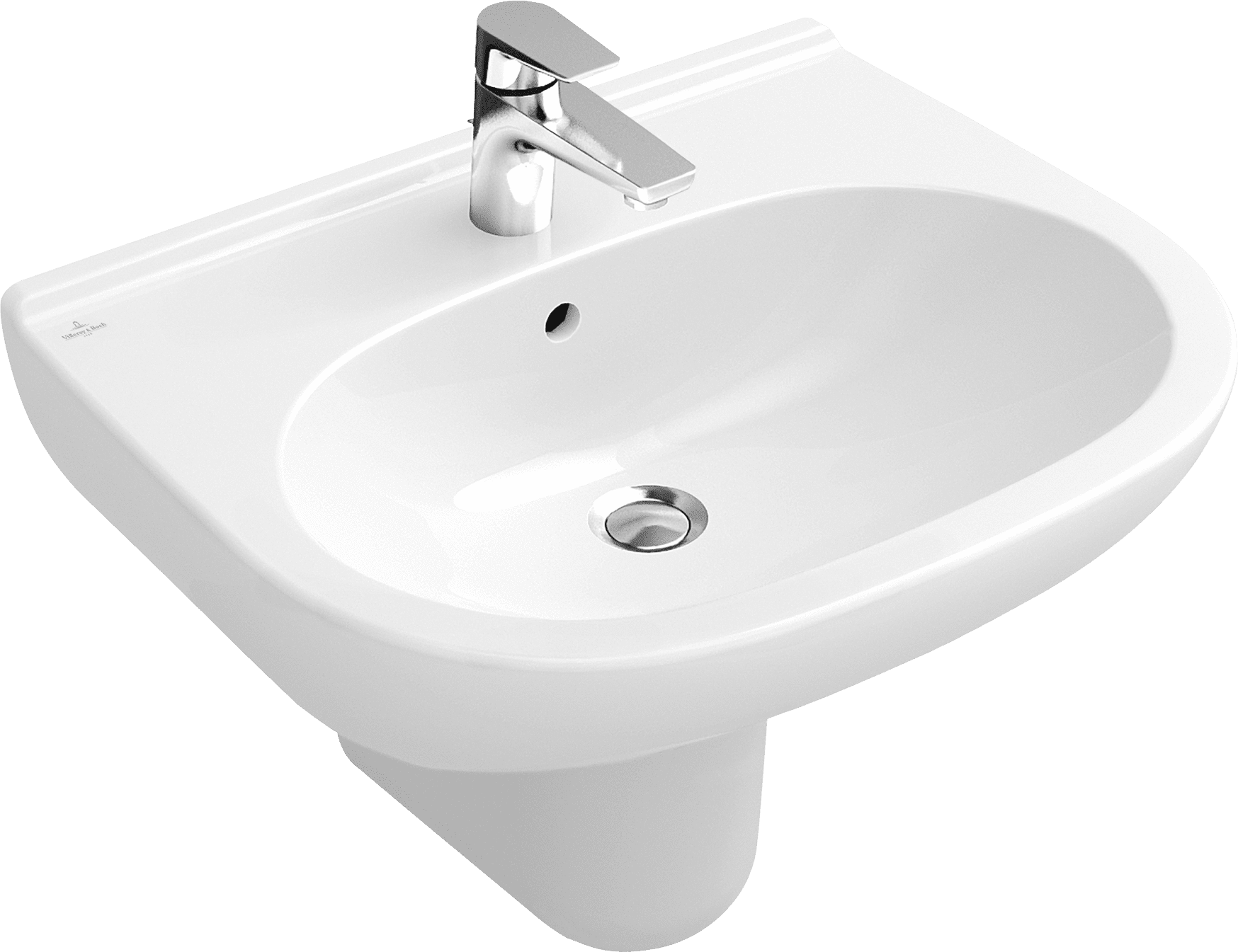 VILLEROY BOCH Umyvadlo O.novo, 650 x 510 x 200 mm, bílé Alpine, s přepadem #51606501