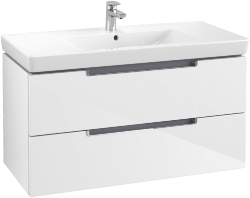 VILLEROY BOCH Subway 2.0 Vanity unit, 2 zásuvky, 987 x 520 x 449 mm, lesklá bílá #A69710DH, obrázek 1