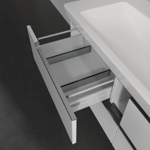 VILLEROY BOCH Subway 2.0 Vanity unit, 4 zásuvky, 1287 x 520 x 449 mm, lesklá bílá #A69810DH, obrázek 7