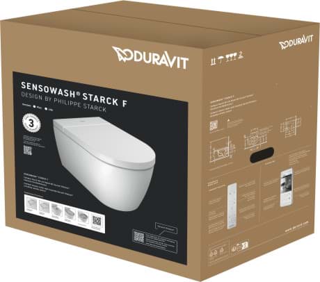 DURAVIT SensoWash Starck f Pro Compact WC komplet, rimless #650002012004300 - bílá