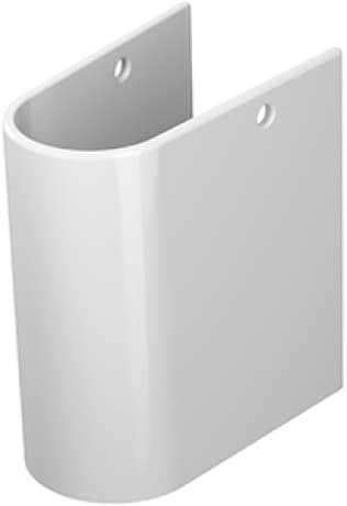 DURAVIT Polosloup 086515 Design by Philippe Starck #08651500001 - Barva 00, Bílá Vysoký lesk, Vč. upevňovacího materiálu 170 x 315 mm