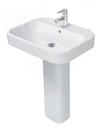 DURAVIT Umyvadlo 231665 Design by sieger design #2316650000 - p Barva 00, Bílá Vysoký lesk, Počet míst pro mytí: 1 Uprostřed, Počet otvorů pro armaturu na jednom umyvadle: 1 Uprostřed, Glazovaná zadní stěna: Ne 650 x 495 mm