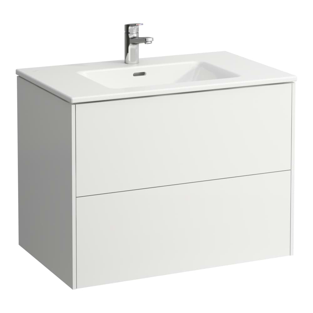 LAUFEN PRO S Umyvadlo 'slim' se skříňkou 800 mm, se 2 zásuvkami, vč. dělícího systému do zásuvek 800 x 500 x 610 mm #H8649612661041 - 266 - Šedá traffic