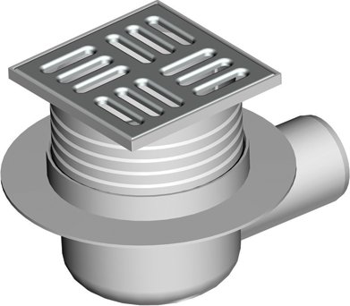 ALCA PLAST podlahová vpusť boční, DN 50 nerez #APV1