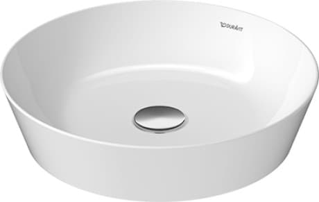 DURAVIT Umyvadlová mísa 232843 Design by Philippe Starck #23284300001 - • Barva 00, Bílá Vysoký lesk, Počet míst pro mytí: 1 Uprostřed, Glazovaná zadní stěna: Ne Ø 430 mm