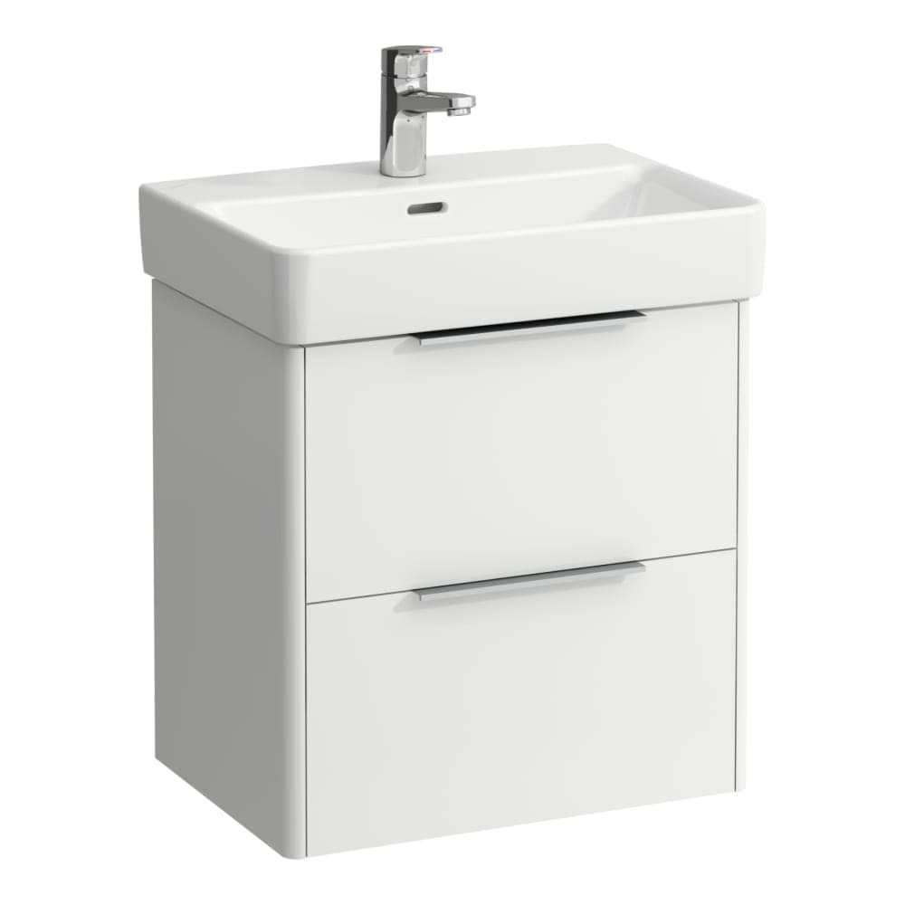 LAUFEN BASE Skříňka pod umyvadlo, 2 zásuvky, pro umyvadlo H818958 (compact) 520 x 360 x 530 mm #H4021521102611 - 261 - Bílá lesklá