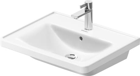 DURAVIT Umyvadlo 236760 Design by Bertrand Lejoly #23676000601 - p Barva 00, Bílá Vysoký lesk, Počet otvorů pro armaturu na jednom umyvadle: 1 Uprostřed, Glazovaná zadní stěna: Ne 600 x 480 mm