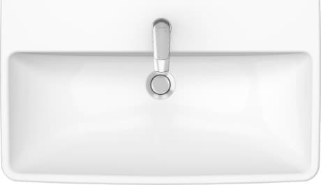 DURAVIT Umyvadlo 237580 Design by Duravit #23758000002 - p Barva 00, Bílá Vysoký lesk, Počet míst pro mytí: 1 Uprostřed, Počet otvorů pro armaturu na jednom umyvadle: 1 Uprostřed, Přepad: Ano 800 x 460 mm