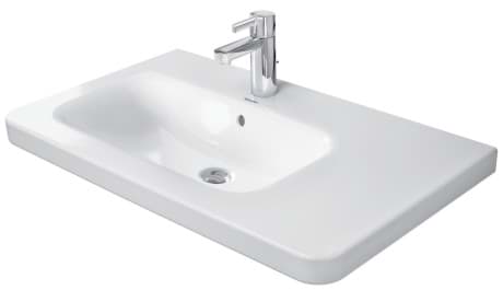 DURAVIT Umyvadlo 232580 Design by Matteo Thun & Antonio Rodriguez #23258000001 - p Barva 00, Bílá Vysoký lesk, Obdélníkový, Počet míst pro mytí: 1 Vlevo, Počet otvorů pro armaturu na jednom umyvadle: 1 Uprostřed, Přepad: Ano 800 x 480 mm