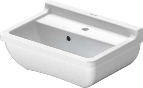DURAVIT Umývátko 075045 Design by Philippe Starck #0750450010 - p Barva 00, Bílá Vysoký lesk, Počet míst pro mytí: 1 Uprostřed, Počet otvorů pro armaturu na jednom umyvadle: 1 Uprostřed, Přepad: Ano 450 x 320 mm
