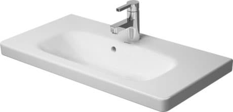 DURAVIT Umyvadlo Compact 233778 Design by Matteo Thun & Antonio Rodriguez #2337780030 - p Barva 00, Bílá Vysoký lesk, Počet míst pro mytí: 1 Uprostřed, Počet otvorů pro armaturu na jednom umyvadle: 1 Uprostřed 785 x 400 mm
