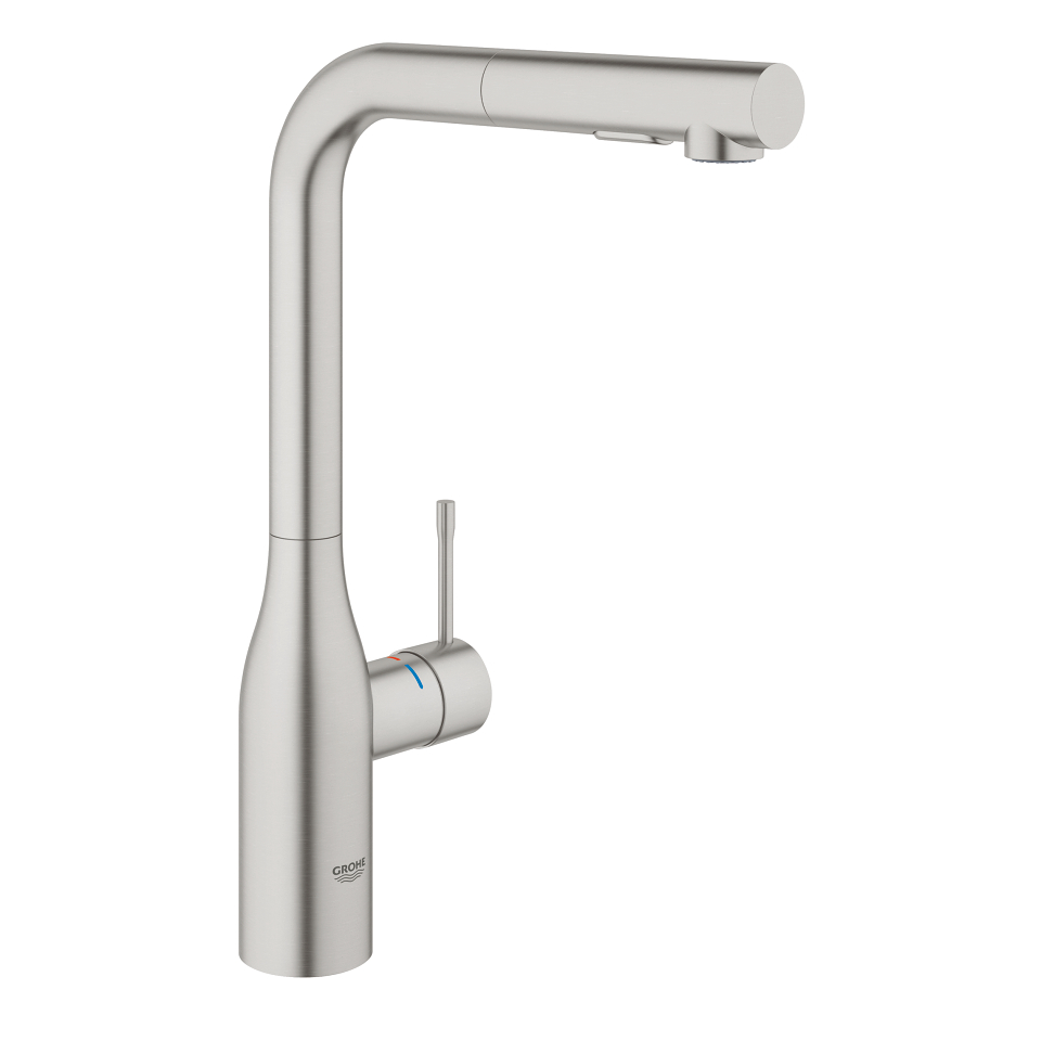 GROHE Essence Foot Control Elektronická páková dřezová baterie DN 15 SuperSteel #30311DC0
