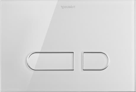 DURAVIT Mechanická ovládací deska pro WC A1 WD5002 Design by Duravit #WD5002012000 - Barva 00, Bílá, Ovládání splachování: Mechanické 230 x 14 mm