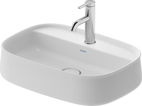 DURAVIT Umyvadlová mísa 237455 Design by Sebastian Herkner #23745567711 - p Barva 00, Bílá Vysoký lesk, Počet otvorů pro armaturu na jednom umyvadle: 1 Uprostřed, Broušené 550 x 390 mm