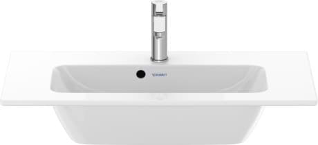 DURAVIT Umyvadlo Compact 234283 Design by Philippe Starck #2342833200 - p Barva 00, Bílá Vysoký lesk, Počet míst pro mytí: 1 Uprostřed, Počet otvorů pro armaturu na jednom umyvadle: 1 Uprostřed 830 x 400 mm