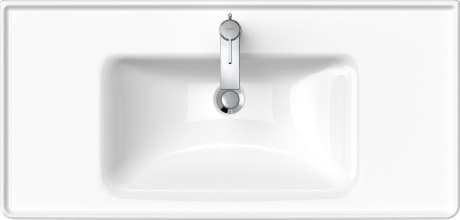 DURAVIT Umyvadlo 236710 Design by Bertrand Lejoly #2367100060 - p Barva 00, Bílá Vysoký lesk, Obdélníkový, Počet míst pro mytí: 1 Uprostřed, Počet otvorů pro armaturu na jednom umyvadle: 1 Uprostřed, Glazovaná zadní stěna: Ne 1005 x 480 mm