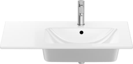 DURAVIT Umyvadlo 234683 Design by Philippe Starck #23468300601 - p Barva 00, Bílá Vysoký lesk, Obdélníkový, Počet míst pro mytí: 1 Vpravo, Počet otvorů pro armaturu na jednom umyvadle: 1 Uprostřed 830 x 490 mm