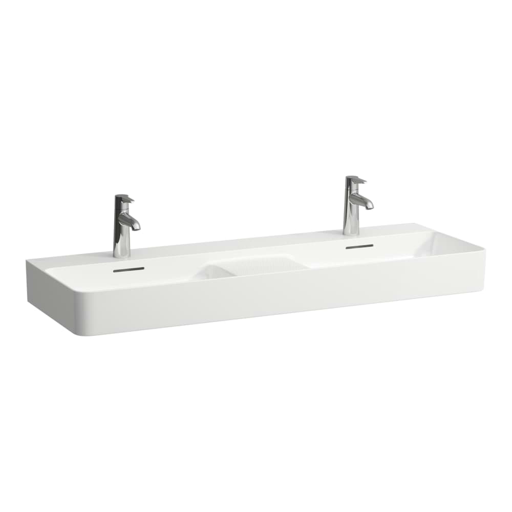 LAUFEN Dvojité umyvadlo VAL s polosuchou plochou 1200 x 420 x 115 mm #H8142827581421