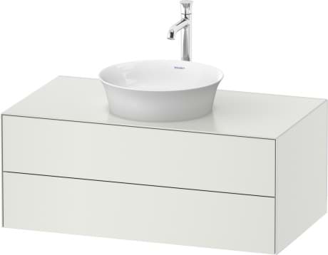 DURAVIT Skříňka pod umyvadlo závěsná WT4986 Design by Philippe Starck #WT49860H2H20E10 - Barva M36, Bílá Hedvábný mat Lak 1000 x 550 mm