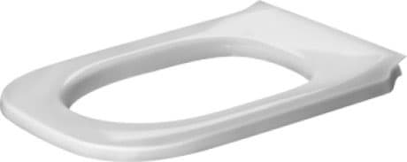 DURAVIT Sedací kruh pro WC Vital 006071 Design by sieger design #0060710000 - Barva 00, Barva sedátka: Bílá, Stupeň lesku sedátko: v lesku, Barva závěsů: Nerez 361 x 490 mm