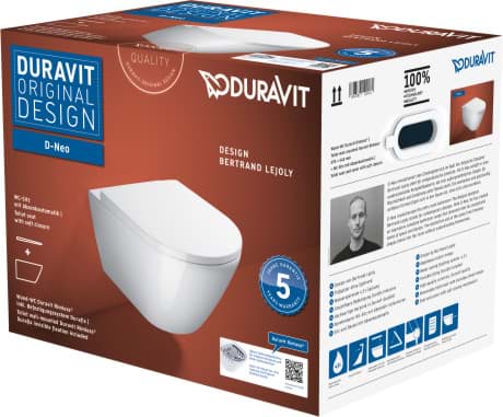 DURAVIT WC set závěsný 457709 Design by Bertrand Lejoly #45770900A1 - © Barva 00, Sedátko pro WC, 0021690000, Rozměry krabice: 396x450x560 mm 370 x 540 mm