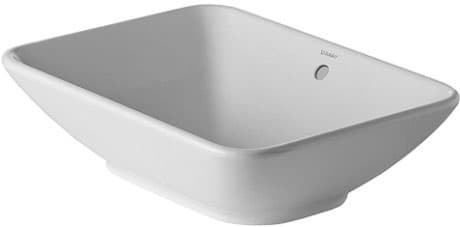 DURAVIT Umyvadlová mísa Bacino 033452 #0334520000 - • Barva 00, Bílá Vysoký lesk, Obdélníkový, Počet míst pro mytí: 1 Uprostřed 550 x 420 mm