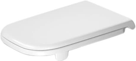 DURAVIT Sedátko pro WC Vital 006041 Design by sieger design #0060410000 - Barva 00, Bílá Vysoký lesk, Barva závěsů: Nerez 361 x 485 mm