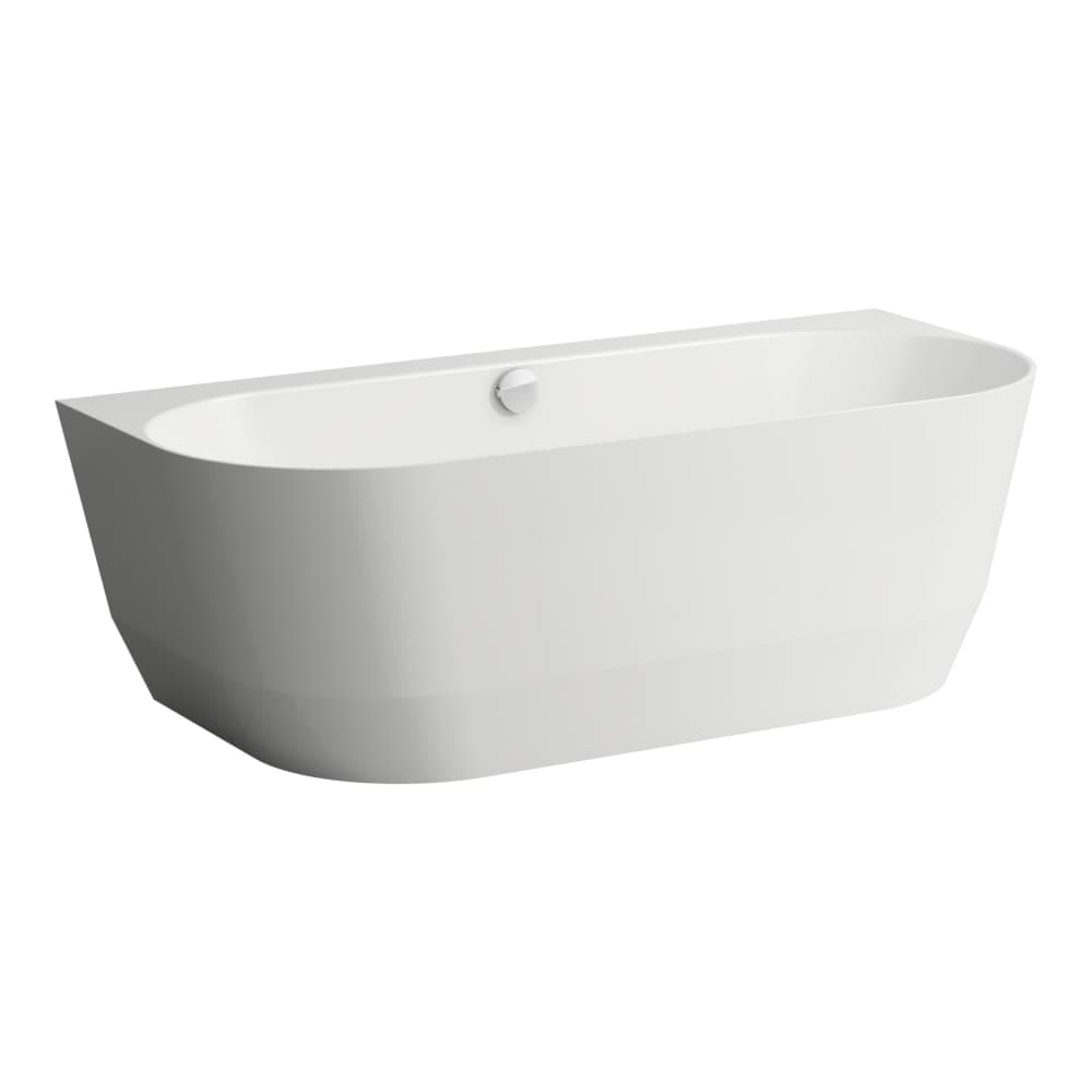 LAUFEN PRO Vana, ke stěně (D - tvar), 5 předvrtaných otvorů pro baterie Kartell a Curveprime, včetně sady podpěr a nohou, materiál Marbond 1800 x 800 x 590 mm #H2459570000361