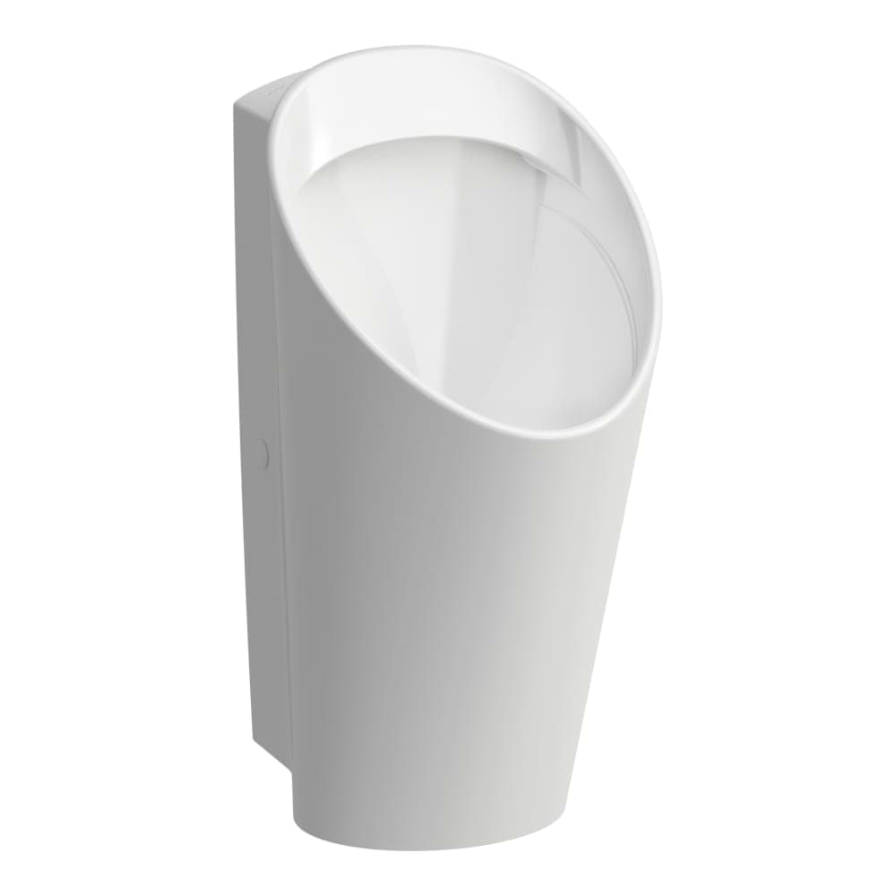 LAUFEN LEMA Odsávací urinál rimless vnitřní přívod vody DN50, včetně 1litrového sifonu, montážní sady (H892808) a keramické odpadní krytky (H892130) 350 x 420 x 730 mm #H841193A004011 - a00 - Bílá LCC Active (LAUFEN Clean Coat Active)
