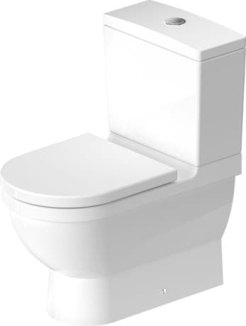 DURAVIT Stojící WC kombi 012809 Design by Philippe Starck #0128090000 - © Barva 00, Bílá Vysoký lesk, Množství vody na splachování: 6 l, Princip splachování: Tryska, Rozměr kolmého výstupu odpadového oblouku Vario: 180 mm - 260 mm, Rozměr kolmého/vodorovného výstupu připojovací sady Vario: 70 mm - 210 mm, Sjednocený vodní štítek (UWL) třída: 2 370 x 660 mm